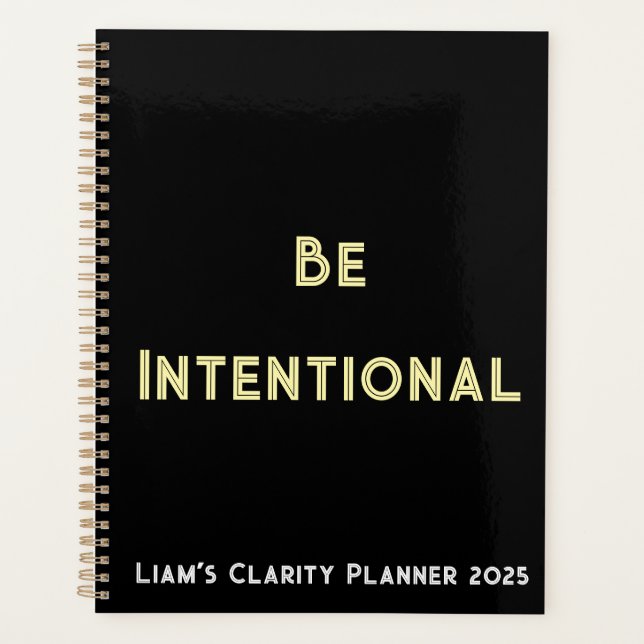 Daily Planner - Be Intentional Custom Layout (Front)