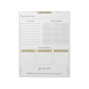 Daily Planner Custom Notepad for Wellness