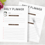 Daily Planner Cute Tribal Kitty Cat Notepad<br><div class="desc">Stay organised every day with our daily planner with a cute tribal kitty cat design.

The planner has a spot for the day's date,  priorities for the day as well as other things you need to accomplish.</div>