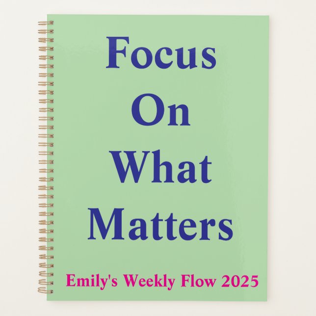 Daily Planner - Focus On What Matters Layout (Front)