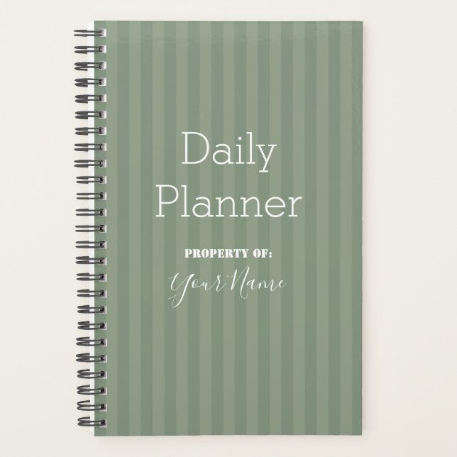 Daily Planner in Any Colour Stripe - HAMbWG (Front)