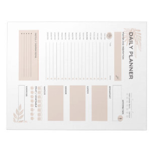 Daily planner note pad