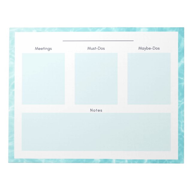 Daily Planner Notepad - Summer-Themed (Front)