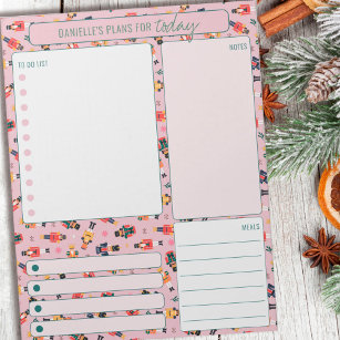 Daily Planner Nutcracker Notes Meals To Do List