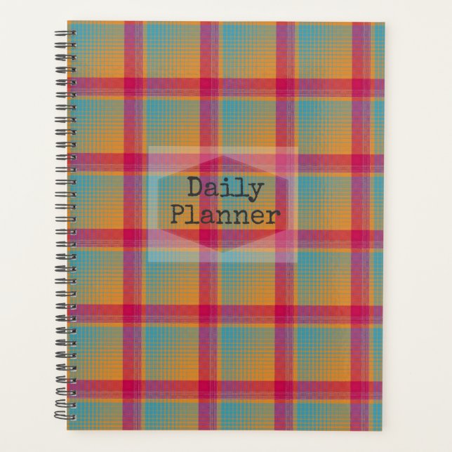 Daily Planner - orange, aqua and pink- HAMbWG (Front)