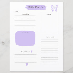 Daily Planner Page To Do List Mauve