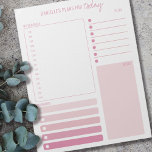 Daily Planner Pink Schedule Notes and To Do Lists<br><div class="desc">Personalised Daily Planner in pink with sections for your schedule,  reminders,  to do list and notes. This tear away notepad is printed on each page to last you for 40 days.</div>