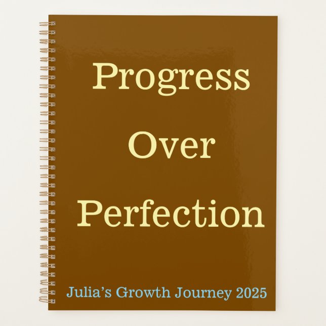 Daily Planner - Progress Over Perfection Tool (Front)