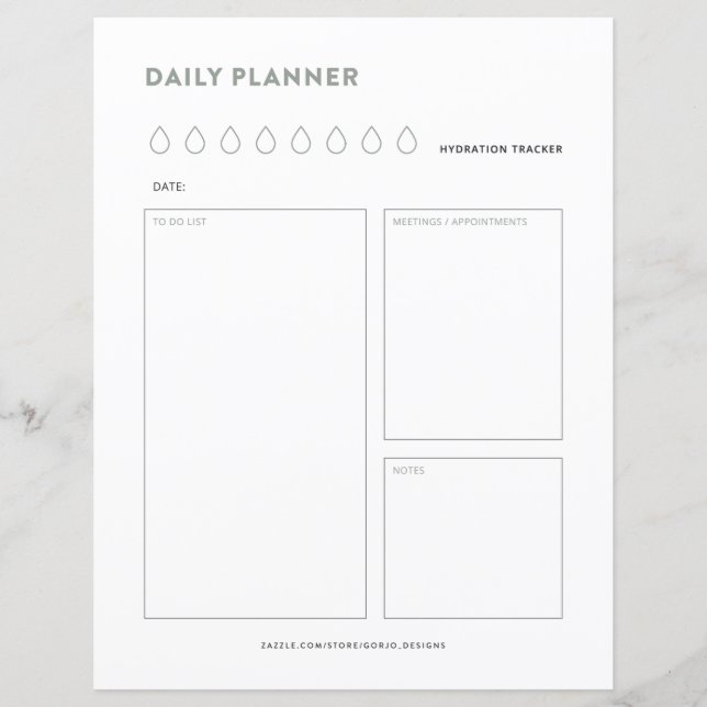 Daily planner schedule to do list day organiser (Front)