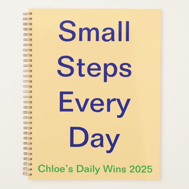 Daily Planner - Small Steps Daily Custom Book (Front)
