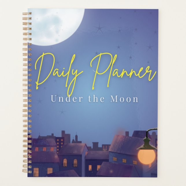 "Daily Planner: Under the Moon" | Magical Night Planner (Front)