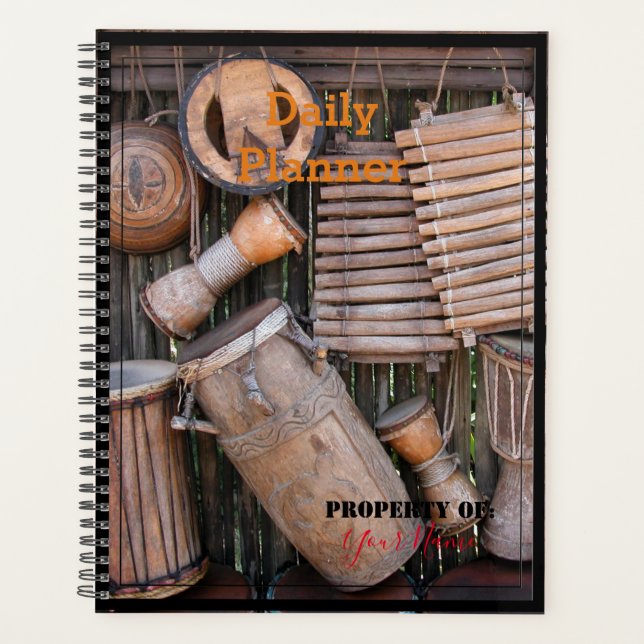 Daily Planner with a Drum Theme - HAMbWG (Front)
