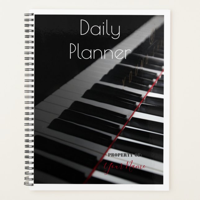 Daily Planner with a Piano Theme - HAMbWG (Front)