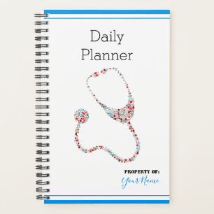 Daily Planner with a Stethoscope Theme - HAMbWG
