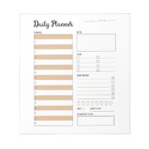 Daily Planner with Monday Start (Beige) 5.5x6"
