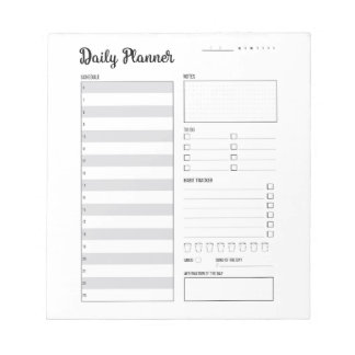 Daily Planner with Monday Start (Grey) 5.5x6" Notepad