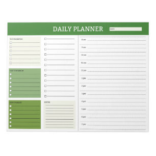 Daily Planner with Schedule Notepad