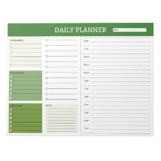 Daily Planner with Schedule Notepad