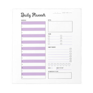 Daily Planner with Sunday Start (Purple) 5.5x6" Notepad