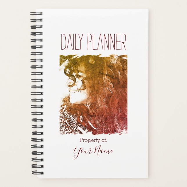 Daily Planner - Woman with Curls - HAMbWG (Front)