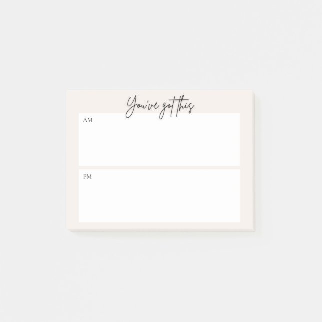 Daily planning Post-it note – Minimal Design (Front)