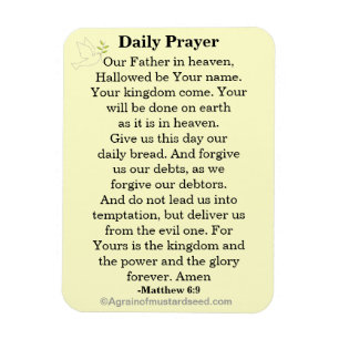 Daily Prayer Our Father NKJV Magnet