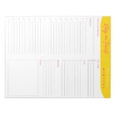 Daily Productivity Planner Notepad | ADHD Friendly (Front)