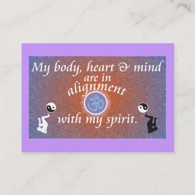Daily Reminder - Body Alignment Appointment Card (Front)