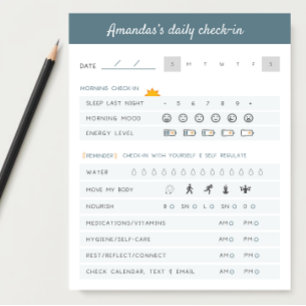 Daily Reminders Daily Planner Daily Check Notepad