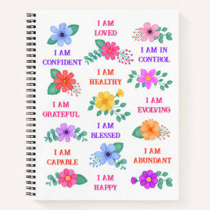 Daily Reminders Positive Motivational Affirmation  Notebook