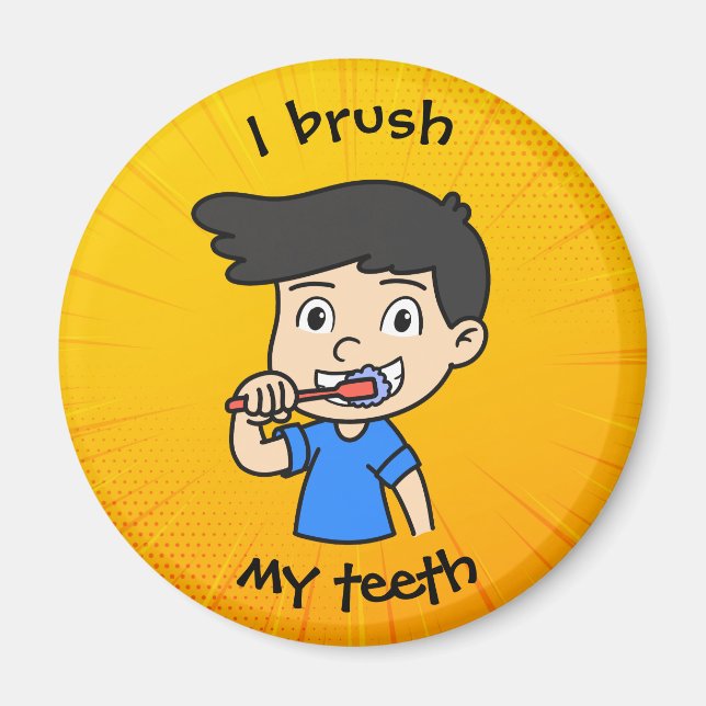 Daily Routine for Kids - Boy Magnet (Front)