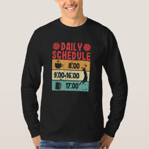 Daily Schedule Beach Volleyball Player Team Coach T-Shirt