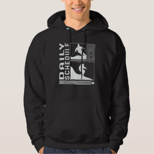 Daily Schedule Skiing Skier Winter Snowboard Snowb Hoodie