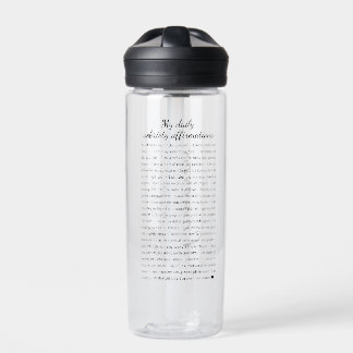 Daily Sobriety Affirmation Personalizable Name Water Bottle
