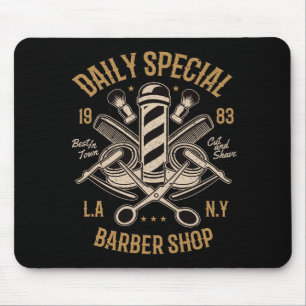 Daily Special Barber Shop LA NY Cut and Shave Mouse Pad