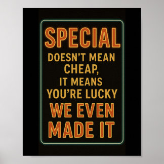 Daily Specials Funny Restaurant Poster