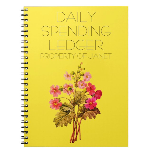 Daily Spending Ledger Primrose Financial Notebook (Front)