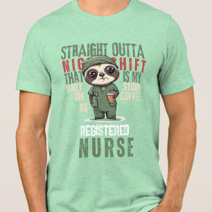 Daily Story Night Shift Er Nurse Cna Green Tri-Blend Shirt