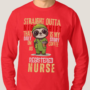Daily Story Shift Occupational Health Nurse Red T-Shirt