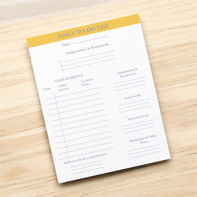 Daily To-Do List Academic Planner College Student (Creator Uploaded)