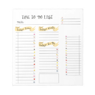 Daily to do list notepad
