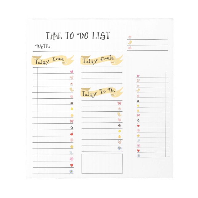 Daily to do list notepad (Front)