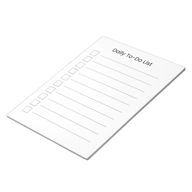 Daily To Do List Notepad (Angled)
