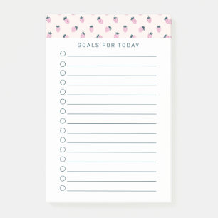 Daily to do list, Priorities list Strawberries Post-it Notes