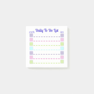 Daily To Do List Sticky Notes