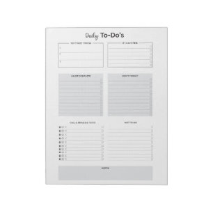 Daily To-Do's Notepad