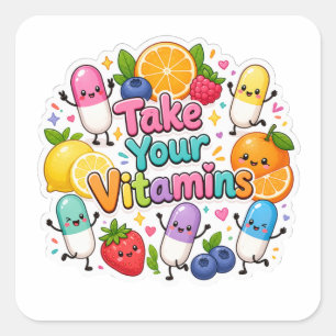 Daily Vitamins Reminder Sticker