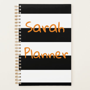 Daily Weekly Monthly Planner. Black and white Planner