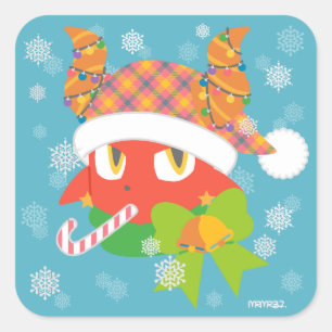 Daimon holiday square sticker