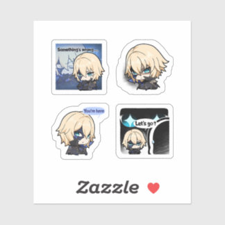 Dainsleif Genshin Impact 4 Pack Sticker Sheet